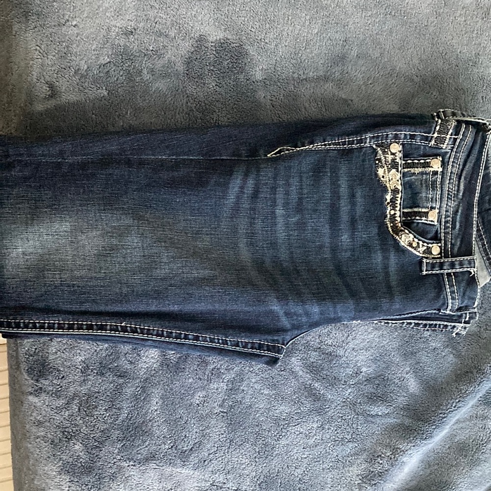 Grace In LA denim Jeans Dark Blue wash. Size 28
